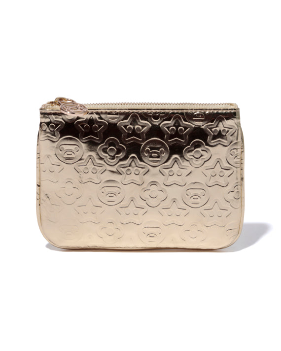 BABY MILO SHINY POUCH EMBOSSED MULTI CASE WALLET - GOLD