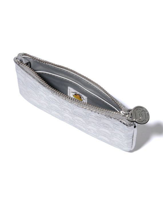 BABY MILO SHINY POUCH EMBOSSED MULTI CASE WALLET - SILVER