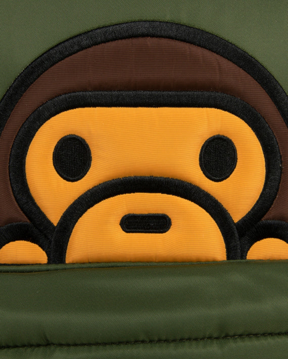 BABY MILO OLIVE PUFF BACKPACK