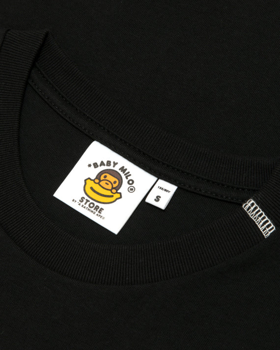 BLACK BABY MILO TEE/ T-SHIRT WITH BABY MILO'S FRIENDS GRAPHIC