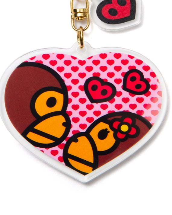 BABY MILO STORE ACRYLIC HEART KEYCHAIN