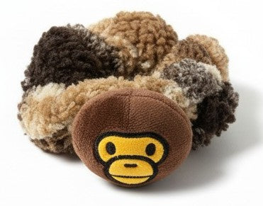BABY MILO PLUSH HAIRBAND – PLUSH FUZZY BEIGE GRAY WHITE