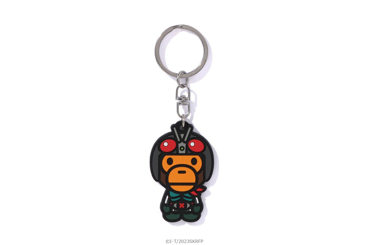 BAPE x Shin Kamen Rider Baby Milo Rubber Keychain "Kamen Rider No. 1" Red (2023)