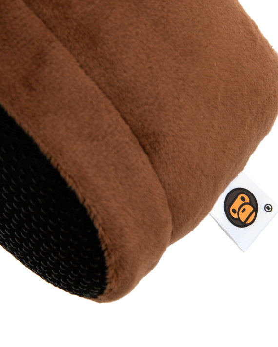 APE Baby Milo Fur Slippers Plush Room Shoes Brown