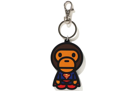 BAPE x DC Baby Milo Superman Silicon Keychain Multi (FW21)