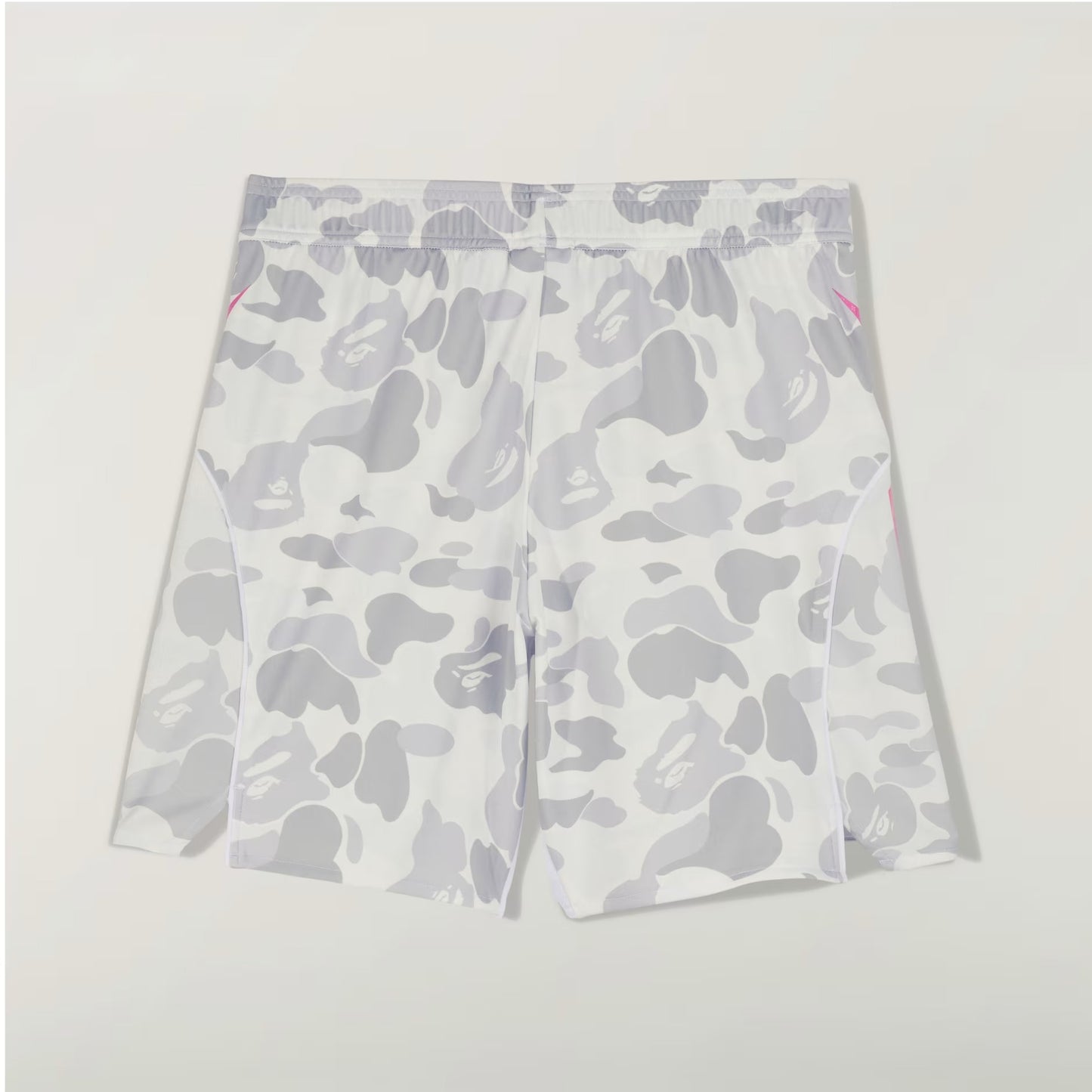 BAPE X ADIDAS SOCCER SHORTS - BAPE ABC CAMO (GREY/WHITE VARIANT)