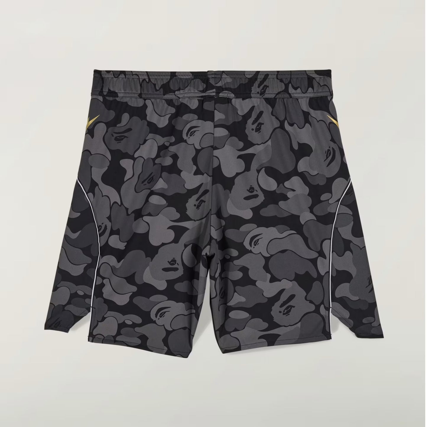 BAPE X ADIDAS SOCCER SHORTS - BAPE ABC CAMO (BLACK/GREY VARIANT)