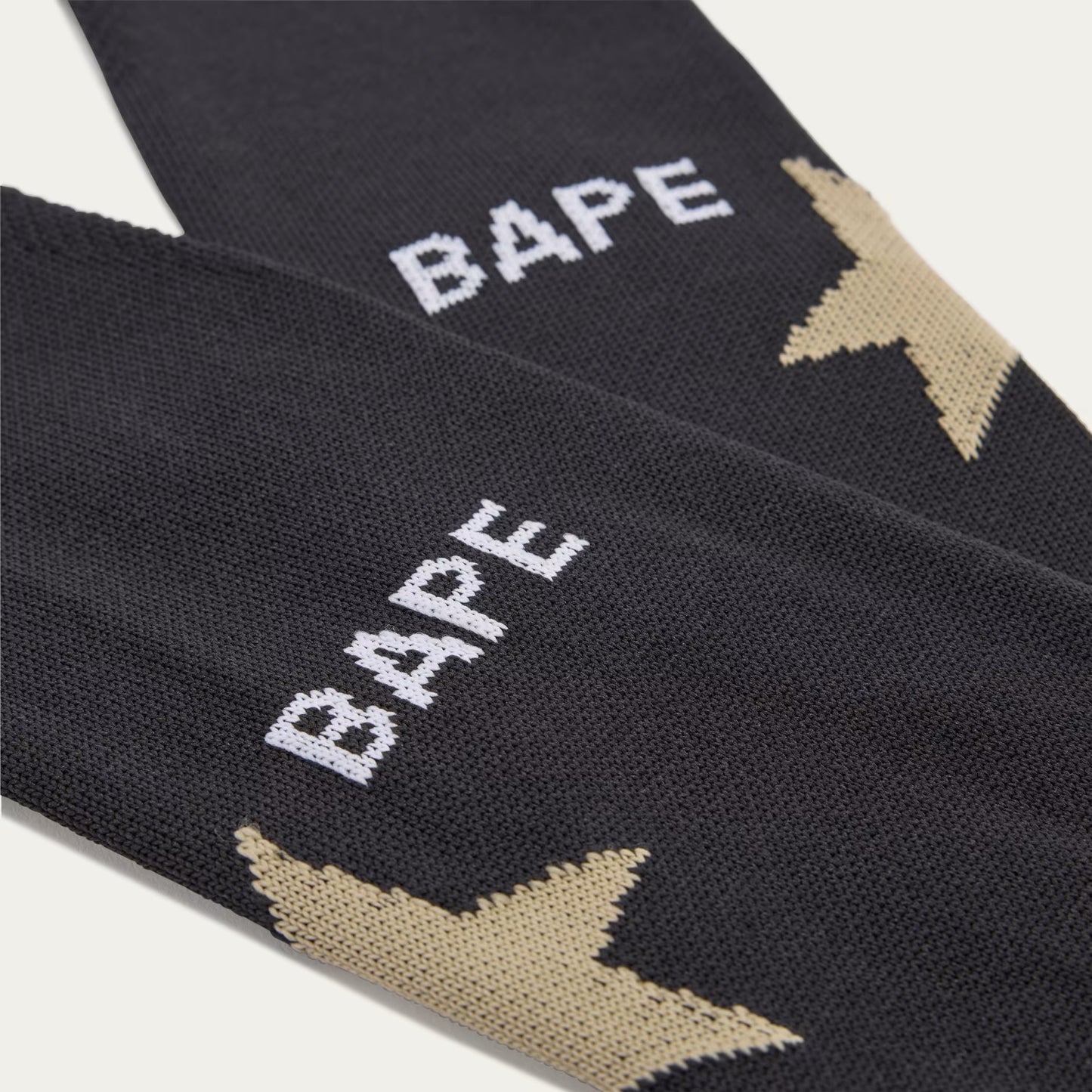 BAPE SOCCER SOCKS - BLACK GOLD