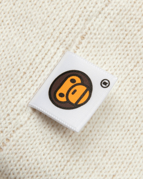 BABY MILO CREAM STAR PATCH BEANIE