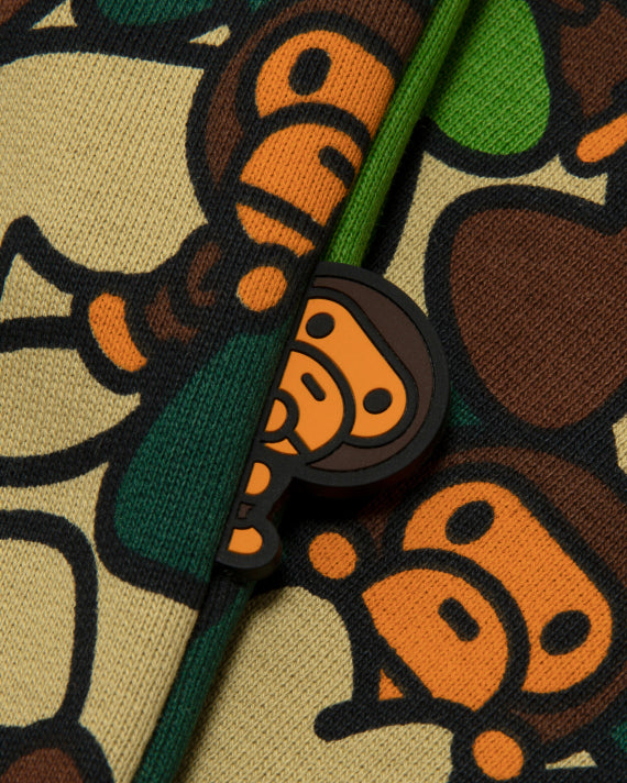 BABY MILO ALL-OVER PRINT HOODIE- EMERALD - S-M