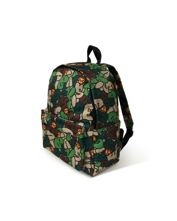 BABY MILO CAMO ALPHABET PRINT MEDIUM BACKPACK - ARMY GREEN