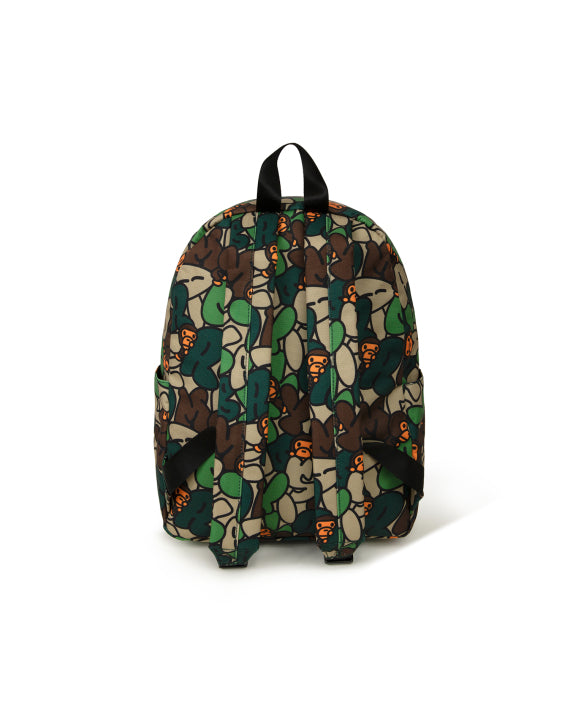 BABY MILO CAMO ALPHABET PRINT MEDIUM BACKPACK - ARMY GREEN