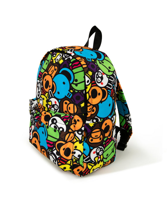 BABY MILO CAMO ALPHABET PRINT LARGE BACKPACK - MULTICOLOR