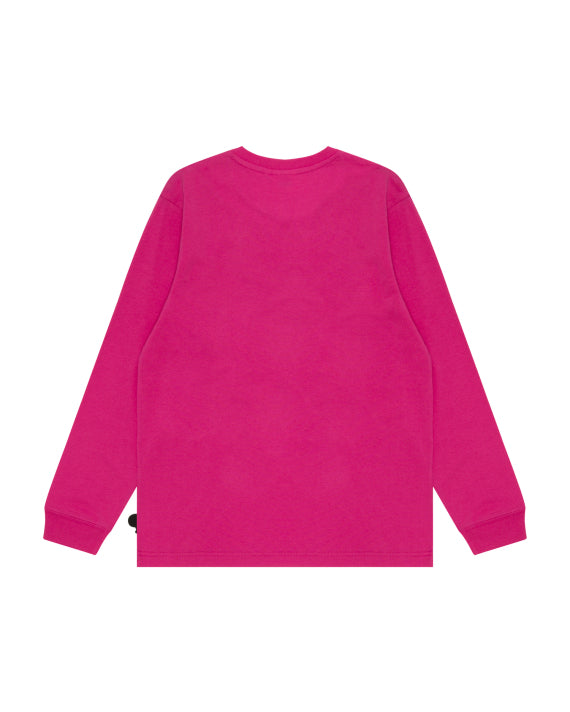 BABY MILO and FRIENDS LONG SLEEVE TEE - CARMINE ROSE - S-XL