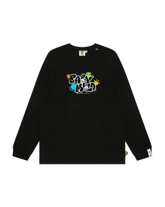 BABY MILO and FRIENDS LONG SLEEVE TEE - BLACK - S-XL