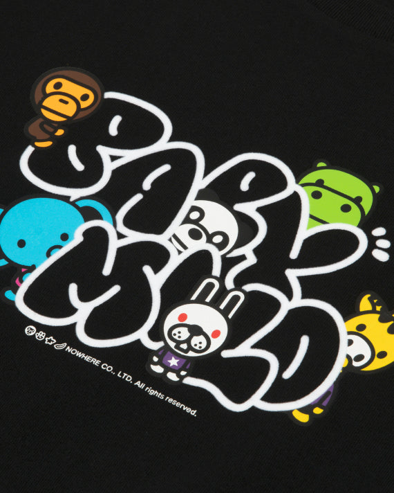 BABY MILO and FRIENDS LONG SLEEVE TEE - BLACK - S-XL