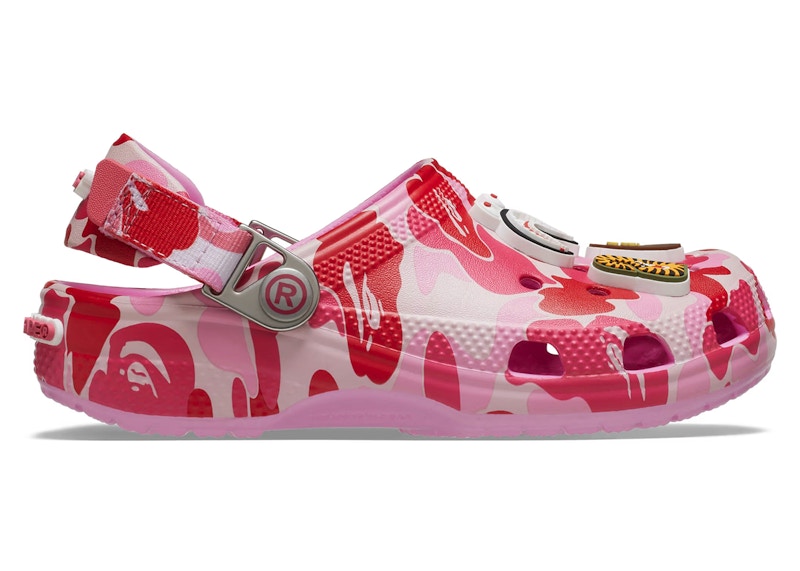 CROCS CLASSIC CLOG A BATHING APE ABC CAMO PINK (KIDS)