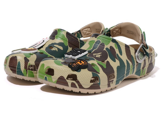 CROCS CLASSIC CLOG A BATHING APE ABC CAMO GREEN (KIDS)