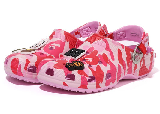CROCS CLASSIC CLOG A BATHING APE ABC CAMO PINK (KIDS)