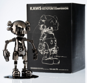 KAWS HAJIME SORAYAMA "NO FUTURE COMPANION" FIGURE - BLACK CHROME