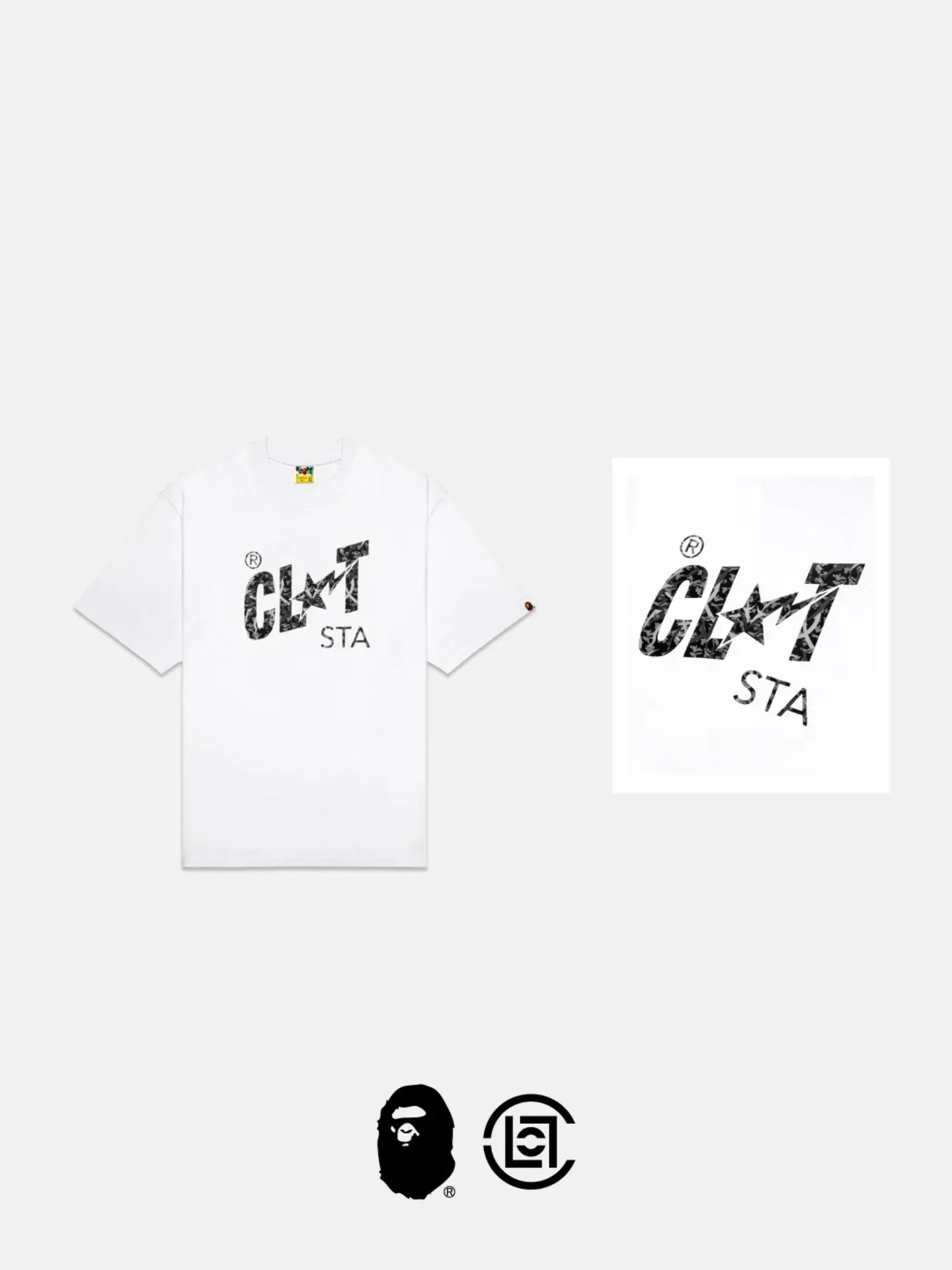 BAPE® X CLOT: CAMOUFLAGE REIMAGINATION SHORT-SLEEVE T-SHIRTS CLOT STA