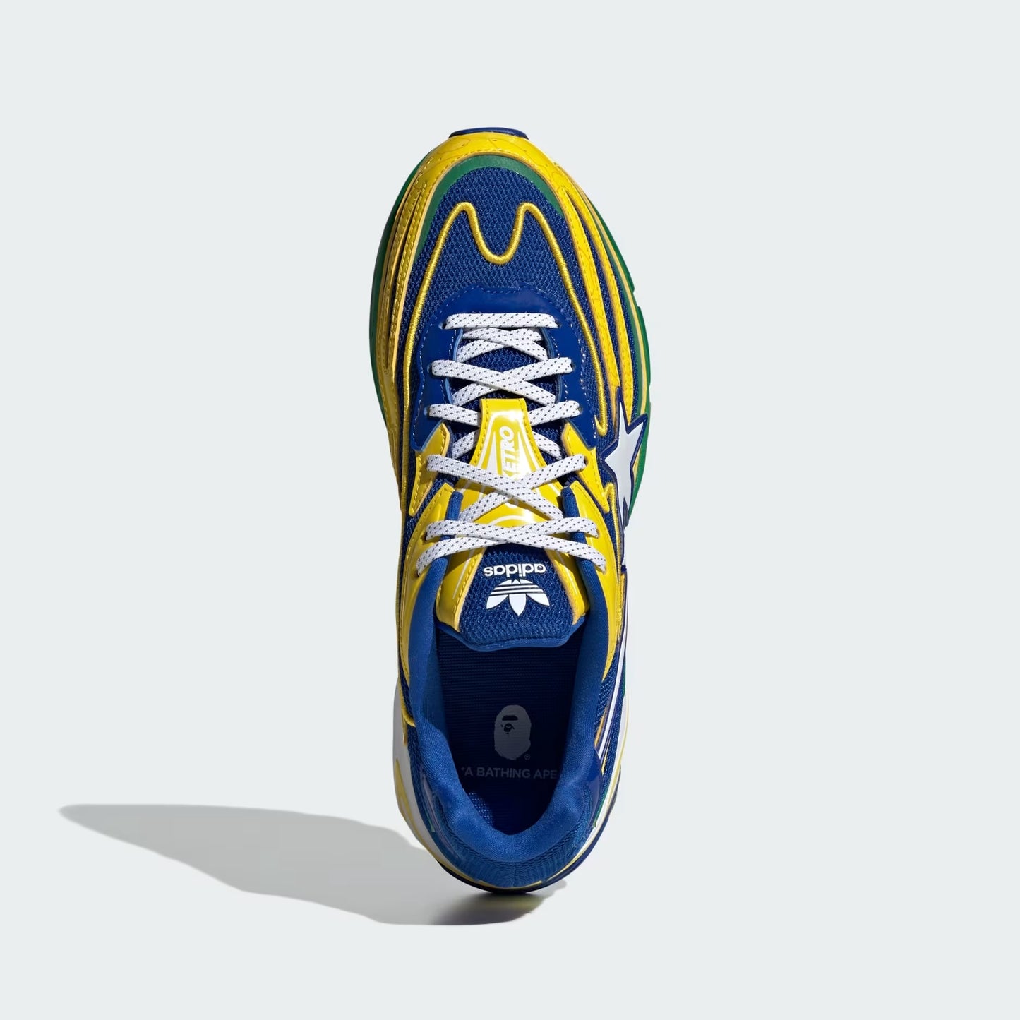 ORCATION BAPE SHOES - Y2K BRAZIL COLORWAY WITH ENAMEL LEATHER, AND COMES WITH EXTRA LACES