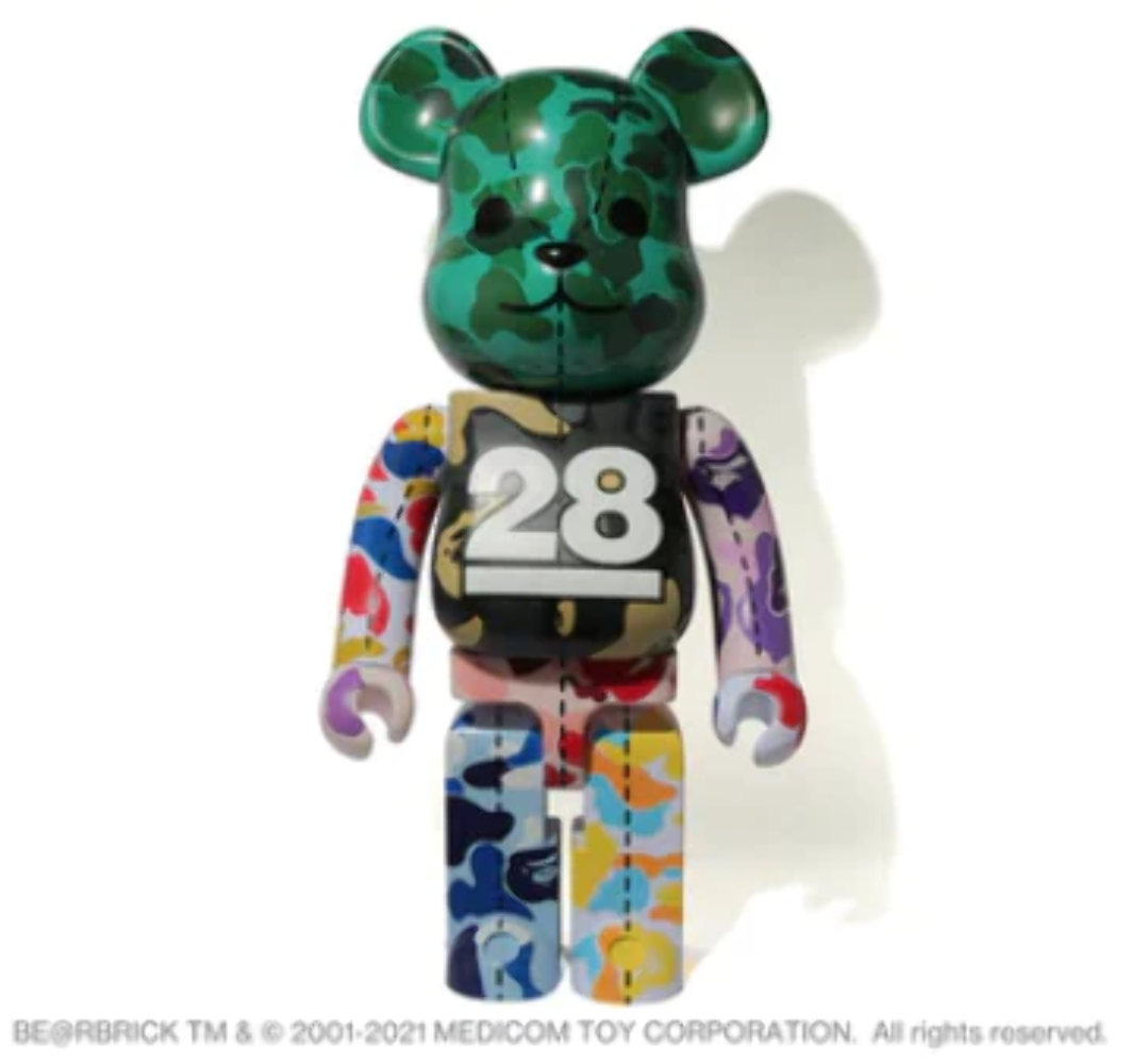 BEARBRICK X BAPE 28TH ANNIVERSARY CAMO #4 1000%