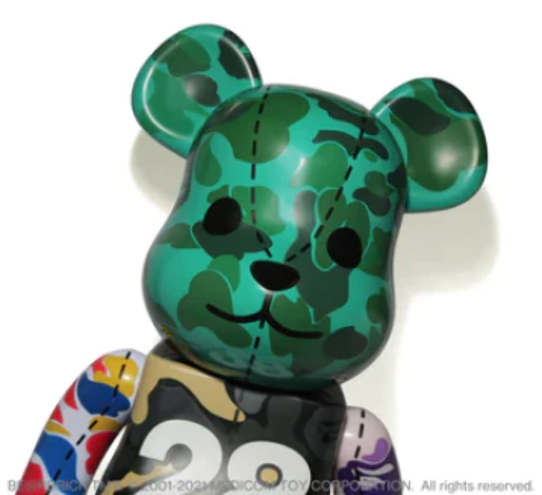 BEARBRICK X BAPE 28TH ANNIVERSARY CAMO #4 1000%