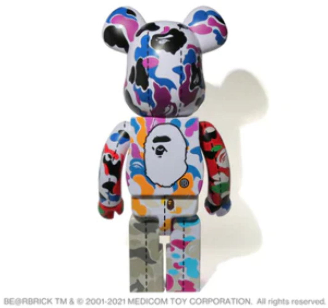 BEARBRICK X BAPE 28TH ANNIVERSARY CAMO #2 1000%