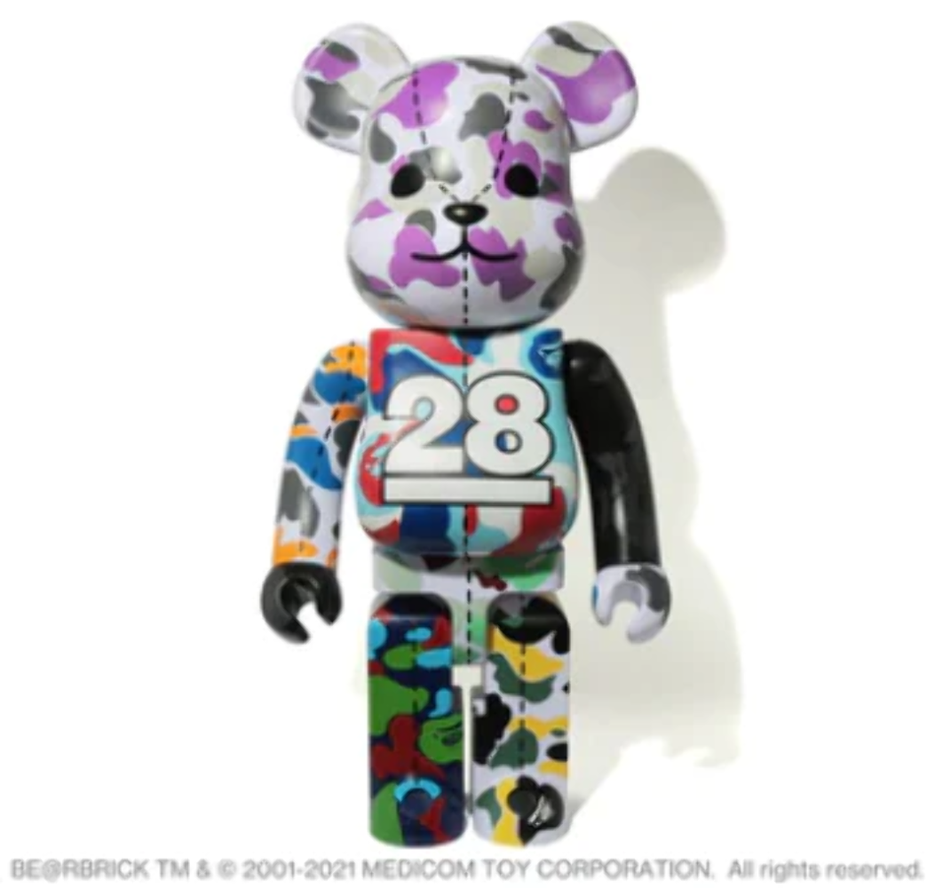 BEARBRICK X BAPE 28TH ANNIVERSARY CAMO #1 1000%