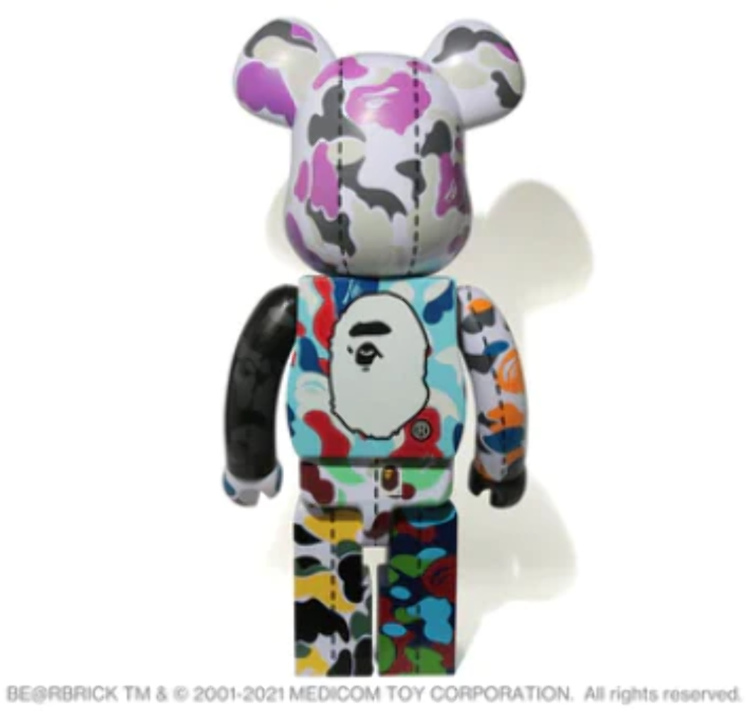 BEARBRICK X BAPE 28TH ANNIVERSARY CAMO #1 1000%