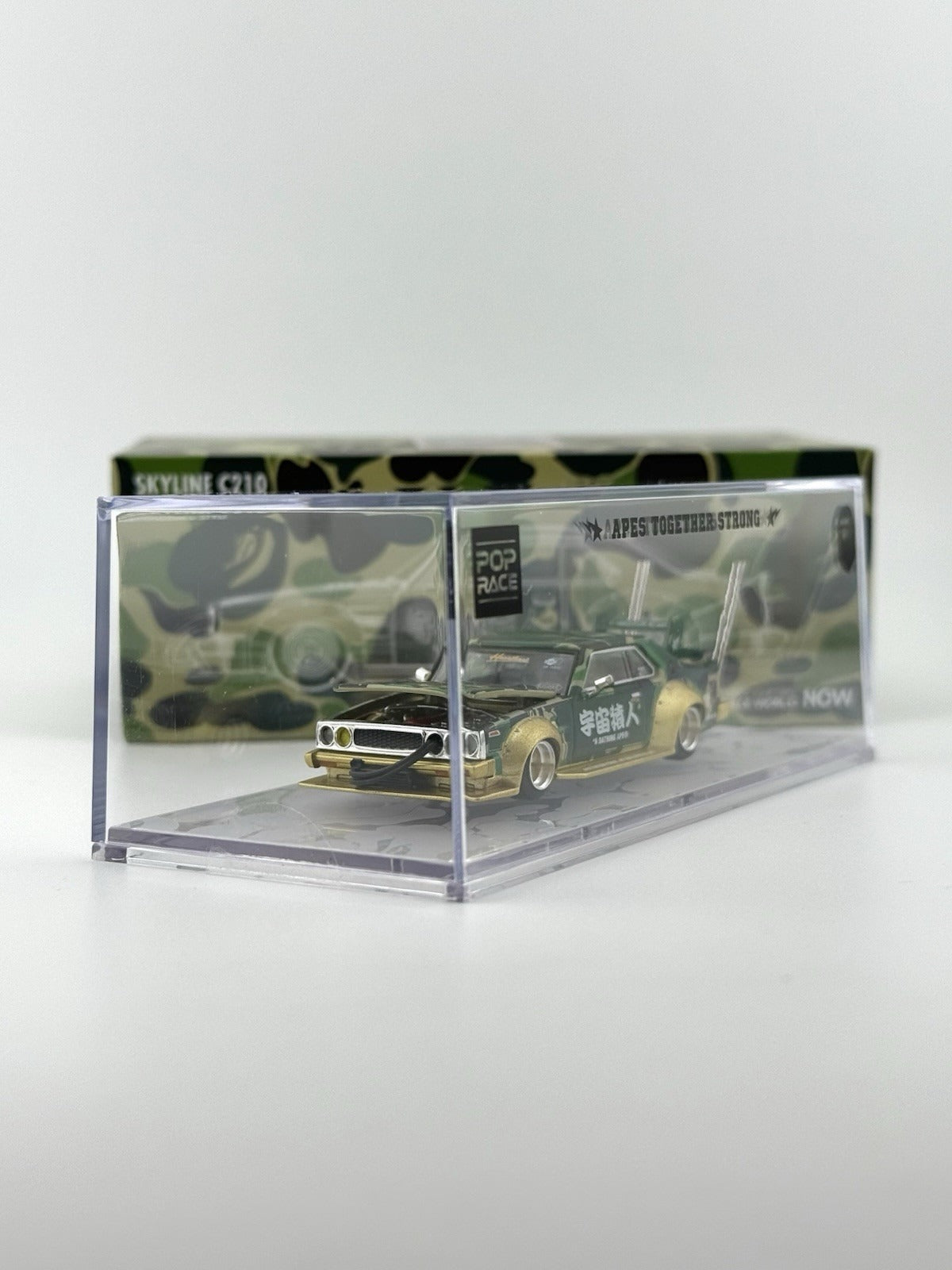 POP RACE 1:64 SKYLINE C210 BOSOZOKU STYLE BAPE DIECAST MODEL CAR
