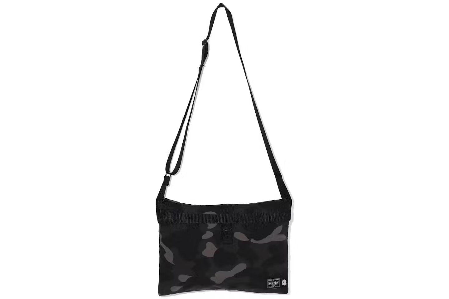 BAPE X PORTER BLACK CAMO CROSSBODY BAG