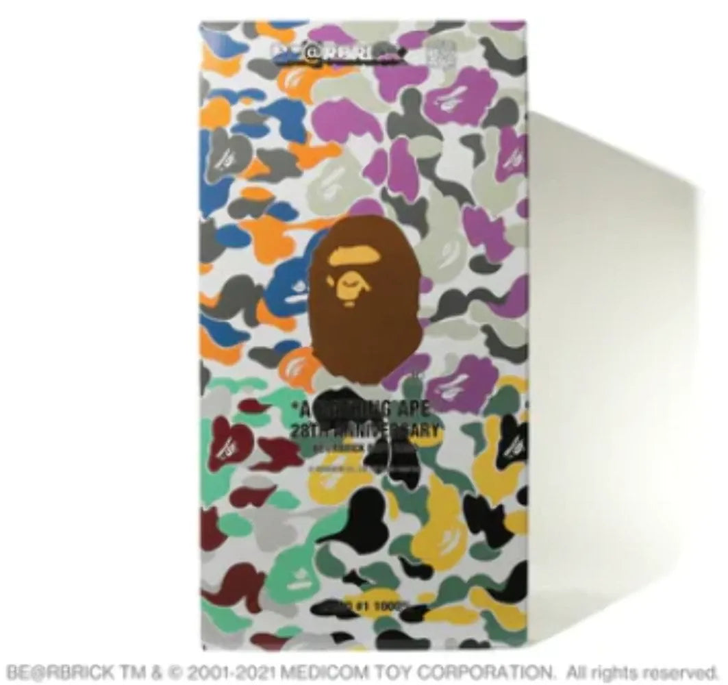 BEARBRICK X BAPE 28TH ANNIVERSARY CAMO #1 1000%
