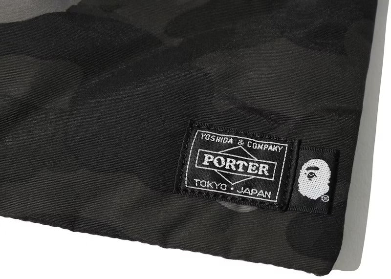 BAPE X PORTER BLACK CAMO CROSSBODY BAG