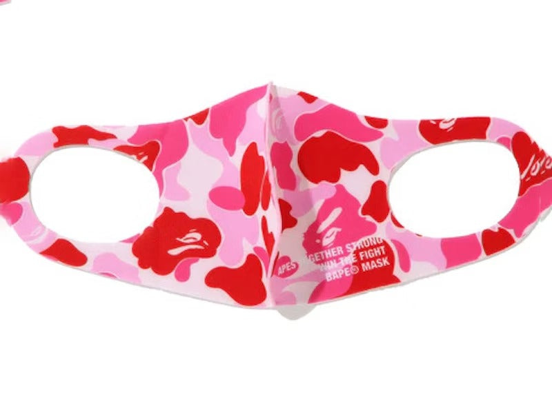 BAPE A BATHING APE ABC CAMO MASK (3 PACK) BLUE, PINK, GREEN