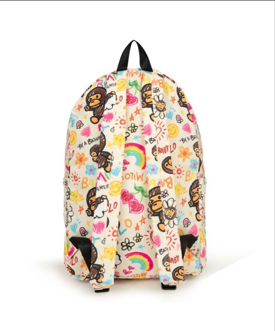 BABY MILO GRAFFITI DOODLE LARGE BACKPACK - IVORY