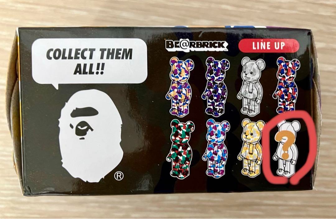 BEARBRICK X A BATHING APE 28TH ANNIVERSARY CAMO #2 100% - MULTI CAMO COLORS (SECRET EDITION)