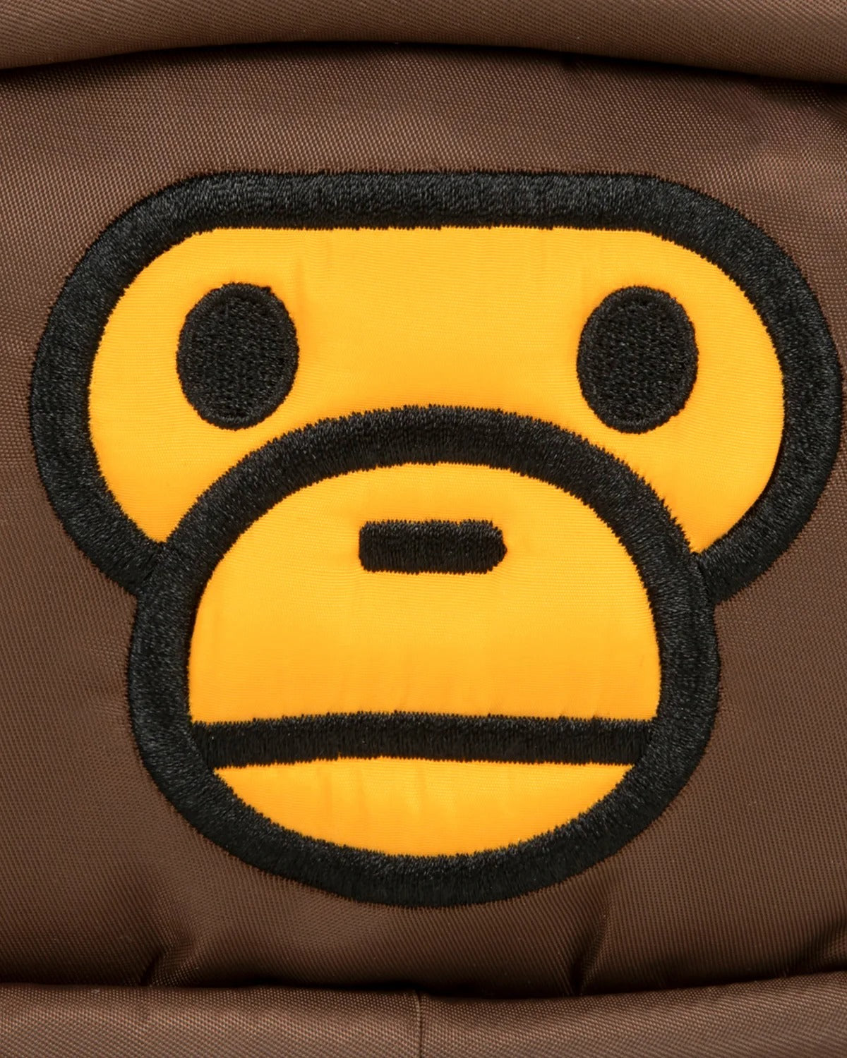 BAPE BABY MILO PLUSH DOLL CHAIN SMALL CROSS SHOULDER BAG - BROWN/YELLOW MONKEY FACE
