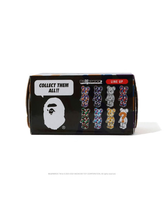 BEARBRICK X A BATHING APE 28TH ANNIVERSARY CAMO #2 100% - RED/ BLUE/ BLACK