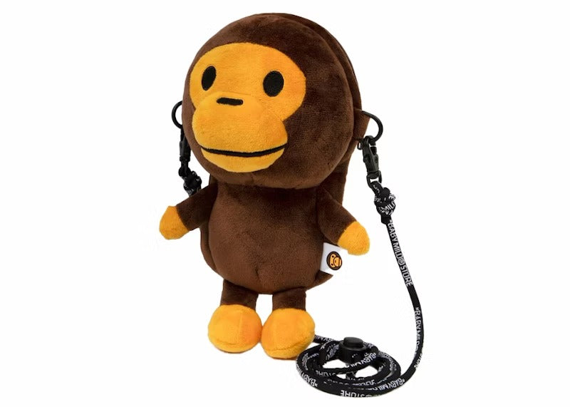 BAPE BABY MILO PLUSH MOBILE BAG - BROWN