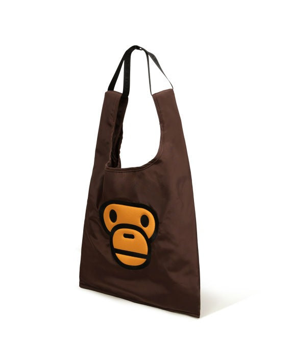BABY MILO HEAD TOTE BAG BROWN