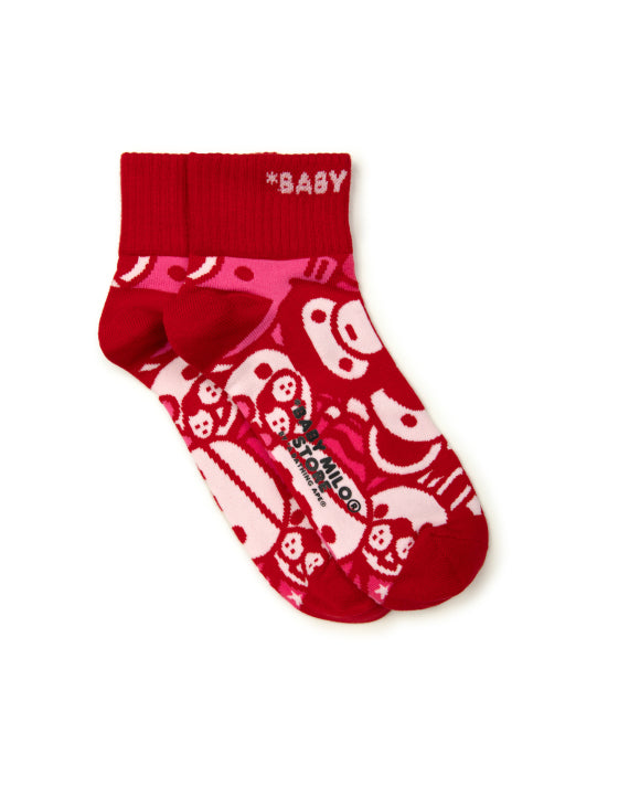 BABY MILO AND FRIENDS CAMO SOCKS - RED