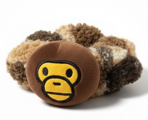 BABY MILO PLUSH HAIRBAND – PLUSH FUZZY BEIGE GRAY WHITE