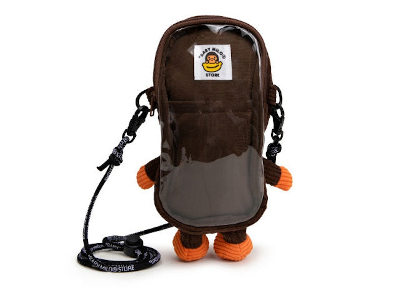 BAPE Baby Milo Corduroy Plush Mobile Bag Brown (FW24)