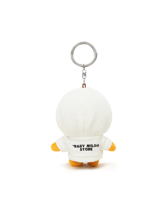 BAPE Baby Milo Hoodie Plush Keychain (White)