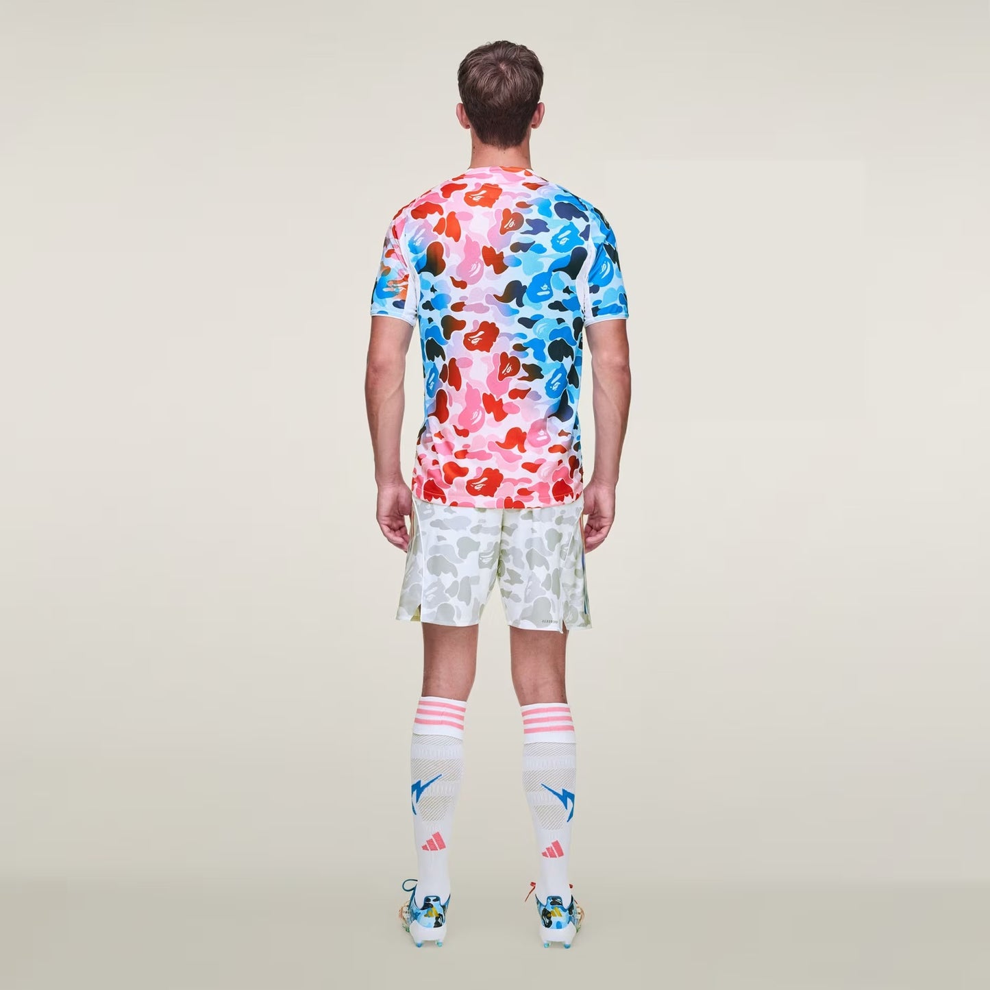 BAPE X ADIDAS SOCCER SHORTS - BAPE ABC CAMO (GREY/WHITE VARIANT)