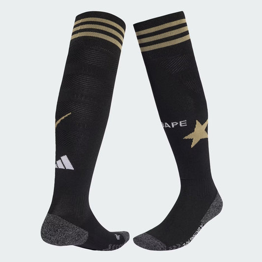 BAPE SOCCER SOCKS - BLACK GOLD