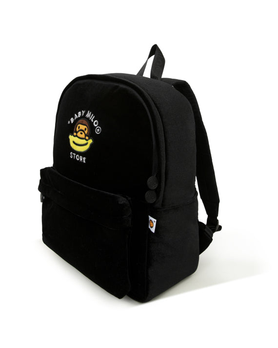 BABY MILO VELVET MINI BACKPACK - BLACK