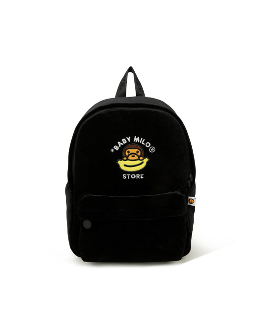 BABY MILO VELVET MINI BACKPACK - BLACK